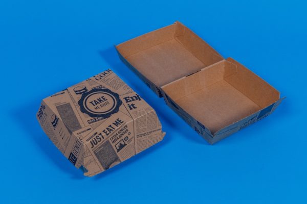 Hamburger Box 13x13x7.5cm aus Karton(222)